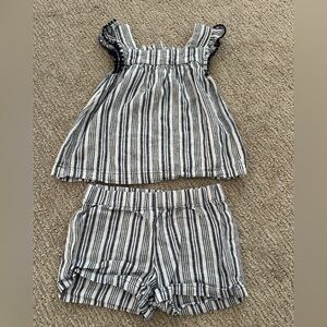 Carter's Navy and White Striped Outfit